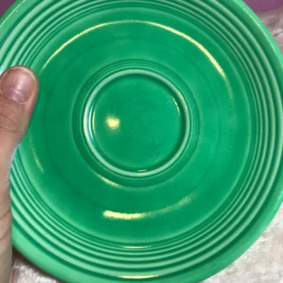 Vintage Fiesta Ware Light Green Cup and Saucer Set Homer Laughlin GUC Retro Rare - Picture 6 of 9